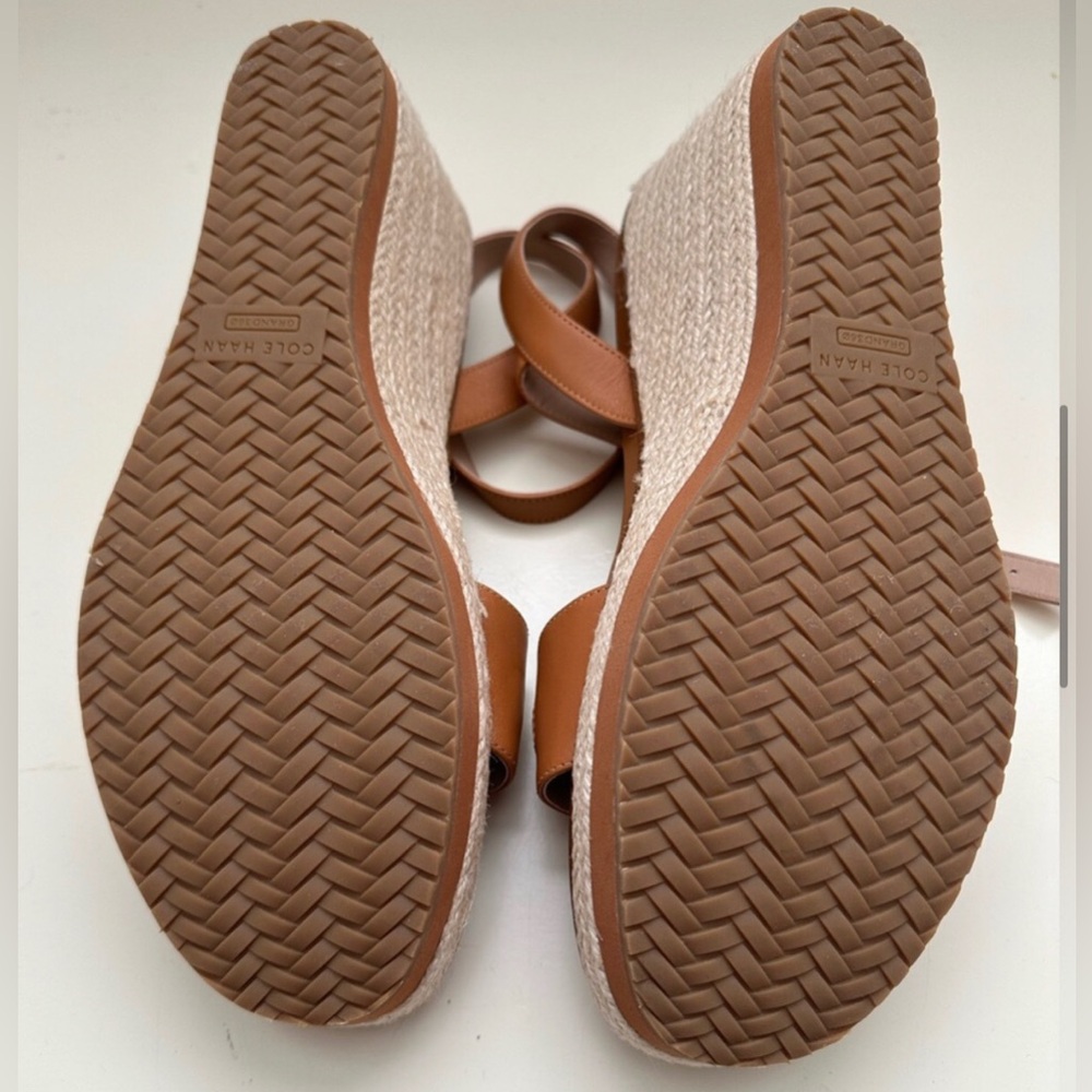Cole Haan Cloudfeel Espadrille Link Wedge Sandal - Pecan 💞 - Picture 6 of 13
